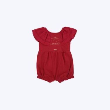 Imagem de Macacão Vermelho Bebê Menina Paraiso 10218682 - PARASIO, Vermelho, BP