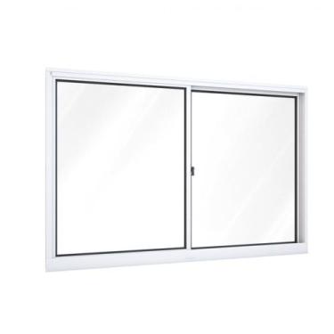 Imagem de Janela de Alumínio de Correr 100x150cm 2 Folhas Riobras Branco Ullian 
