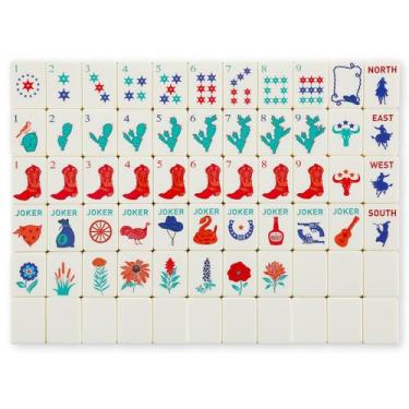 Imagem de Conjunto de Mahjong Arrowbash com 160 Peças, Peças de Melamina Texas