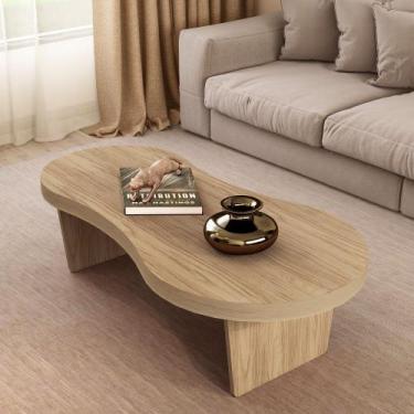 Imagem de Mesa de Centro Design Orgânico Tampo em Tamburato Magnum Marrom - Arte