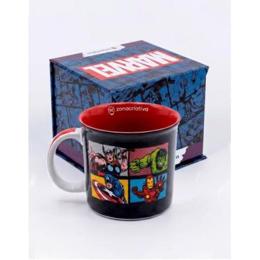 Imagem de Caneca Marvel Vingadores Retrô 350ml Geek Colecionavel - Zona Criativa
