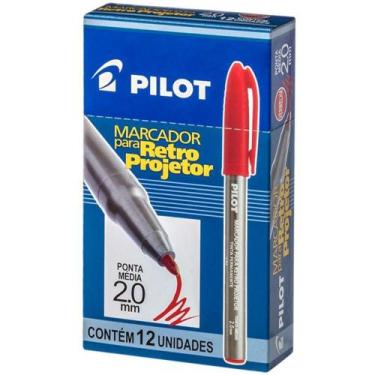 Imagem de Caneta Retroprojetor 2.0MM Marcador Vermelho CX.C/12 - Pilot