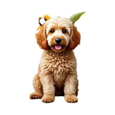 Imagem de Kit De Arte Floral Com Cães Para Pintura Diamante Completa, Mosaico Qu