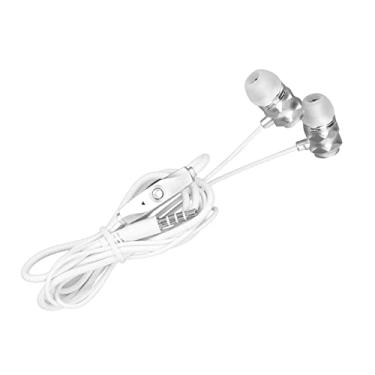 Imagem de Fones de ouvido, fones de ouvido estéreo convenientes com microfone para Android(Branco)