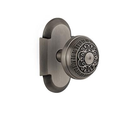 Imagem de Nostalgic Warehouse Prato de casa com puxador de porta de ovo e dardo, privacidade - 7 cm, estanho antigo