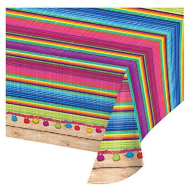 Imagem de Creative Converting 324357 Capa de mesa de plástico com estampa completa, 137 x 254, Serape