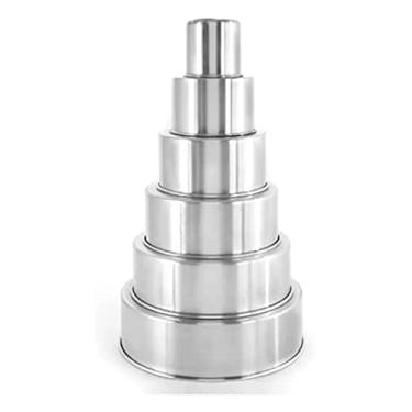 Imagem de Kit Formas Assadeiras Redonda P/Bolo Com 6 Peças 8cm Altura