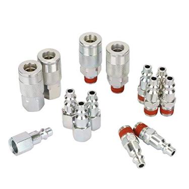 Imagem de Acessórios de Compressor de Ar WYNNSKY, Acoplador e Kit Plug de Acoplador de Ar de Conexão Rápida 1/4" NPT, Tipo I/M, Conjunto de 14 Peças de Acessórios de Ferramentas de Ar