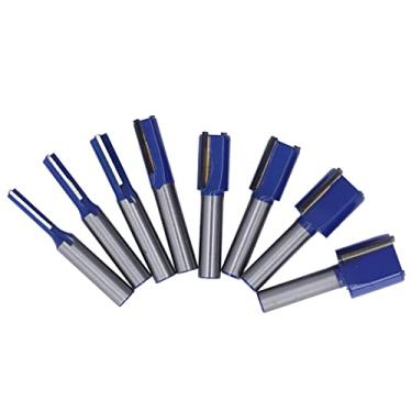 Imagem de Cortador de fresagem para marcenaria, cortador de fresagem de duas pontas retas para entalhe de madeira para carpinteiro