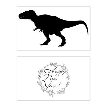 Imagem de Dinossauro Ossos Curativos Contorno Ano Novo Festival Cartão Bless Mensagem Presente