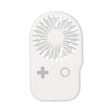 Imagem de HiXB Ventilador USB silencioso portátil silencioso com cordão Ajuste de 2 velocidades para escritório externo em casa, branco