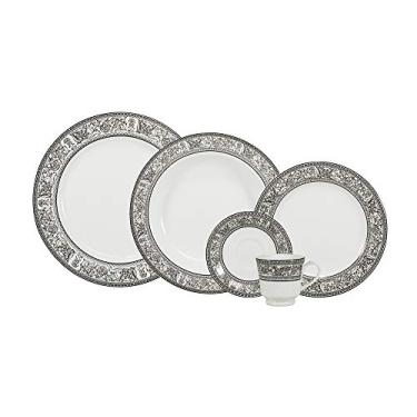 Imagem de Serviço de Jantar e Café 30 Peças, Decoração Kate, Preta, Porcelana Schmidt