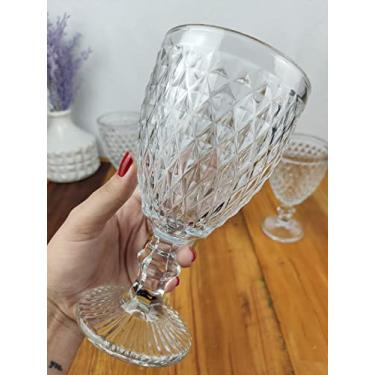 Imagem de JOGO 6 TAÇAS DE VIDRO 300ML BICO DE ABACAXI TRANSPARENTES