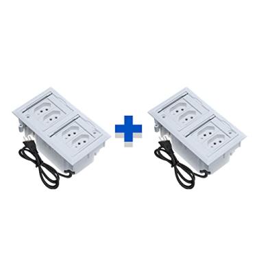 Imagem de Kit 2 Caixas De Tomadas 4 Blocos Com 4 Tomadas 20A COR:BRANCO