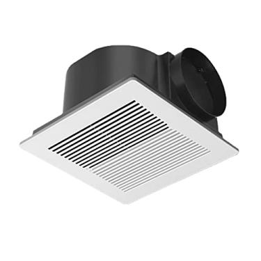 Imagem de Fã exausto 10 polegadas de ventilador de ventilador silencioso ultrafino, ventilador de exaustão integrado no teto do banheiro, ventilador de ventilação da cozinha quadrada Ventiladores de ventilação