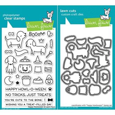 Imagem de Lawn Fawn Conjunto de carimbos Happy Howloween (LF1206) e matrizes (LF1207)