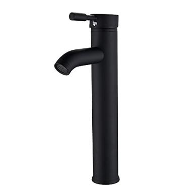 Imagem de Torneiras da bacia do banheiro Misturador frio/quente torneira da pia da bacia de água dourada preta torneira da cozinha vaso do banheiro torneira da pia de um furo, preto fosco alto A, China