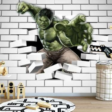Imagem de Papel De Parede Adesivo, Infantil Marvel Hulk Dos Vingadores 1X1 - Fin