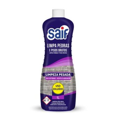 Imagem de Limpa Pedras E Pisos Brutos Saif 1L, Saif, Limpador De Piso Bruto E Pedras, Lilás, Limpeza Pesada Com Efeito Clareador, Facilitando Sua Vida, Maximizando Toda Limpeza