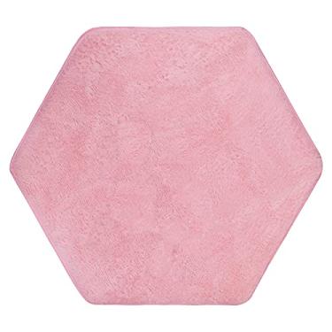 Imagem de Tapete hexagonal para barraca de brinquedo infantil coral macio (rosa)
