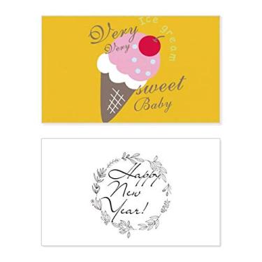 Imagem de Cherry Sweet Baby Sweet Ice Cream Festival Cartão de felicitações Mensagem Presente