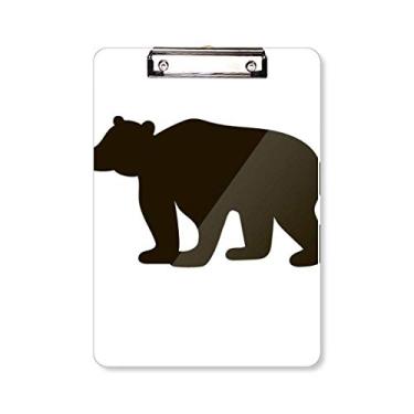 Imagem de Prancheta retrato de animal fofo urso preto pasta bloco de escrita placa de suporte A4