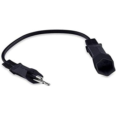 Imagem de Cordão Prolongador Tripolar 10A 20 Centímetros Preto - Force Line