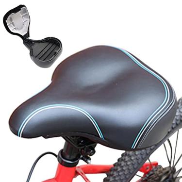 Imagem de Selim de bicicleta assento de bicicleta grande feito de silicone de espuma grossa confortável com espaço de armazenamento para ciclismo ao ar livre Mountain Bike Road Bike