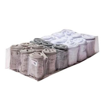 Imagem de Organizador de Gaveta 18N Nichos Colmeia para Meias Cuecas Calcinhas Acessórios Plástico Reforçado Cristal Transparente Costura Reforçada Nizz Organizadores