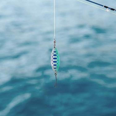 Imagem de Isca de pesca de truta, Wobbler portátil de truta, 3.4 CM para iniciantes na pesca(Pontos verdes brancos e azuis)