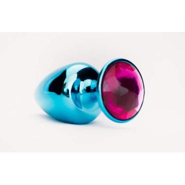 Imagem de Plug Anal Hard em Metal Com Pedra (Azul)