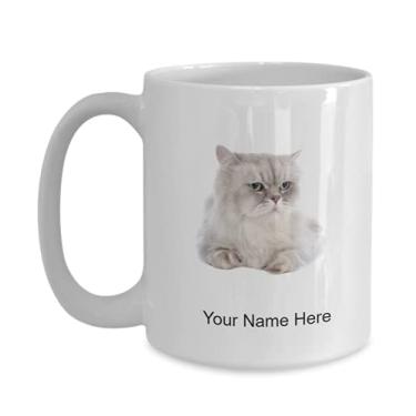 Imagem de SpreadPassion Caneca personalizada de gato persa - xícara de café para amantes de gatos persas ideia crianças meninos meninas amor - caneca de café de 425 ml