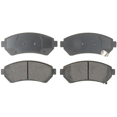 Imagem de ACDelco Conjunto de pastilhas de freio a disco dianteiro de cerâmica prata 14D699CH com sensor de desgaste