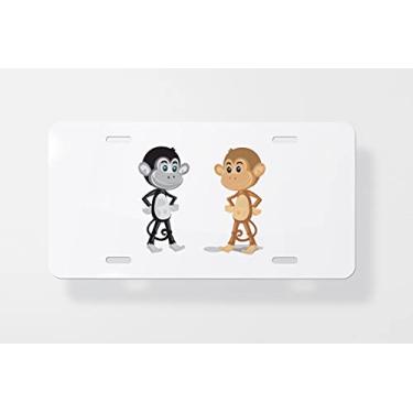 Imagem de Capa para placa de carro macaco – Capa para placa de carro – Capa para placa de carro 15,24 x 30,48 cm