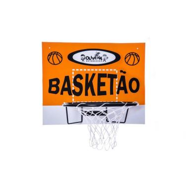 Imagem de Tabela De Basquete Aro Cesta+Rede De Nylon Brinquedo Em Mdf