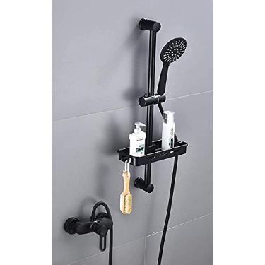 Imagem de ZLCO Torneiras, sistema de chuveiro de banheiro com válvula de prateleira, torneira de enchimento de banho, torneira de chuveiro portátil e torneira de bico, conjunto misturador de chuveiro de chuva/G presente