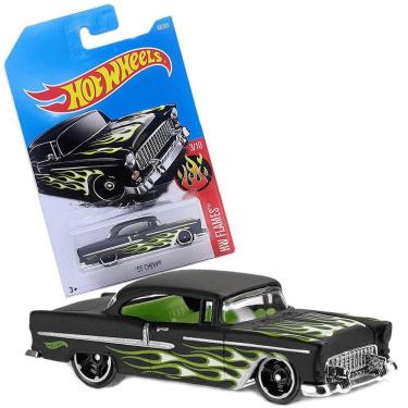 Imagem de Carrinho Hotwheels 55 Chevy Preto HW Flames Mattel