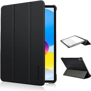 Imagem de Capa Smart Case Compatível Ipad 10 10.9'' A2696 A2757 A2777 2022 -Preto Leve, PU de qualidade,Anti-impressões digitais,Resistente a arranhões,