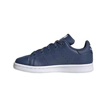 Imagem de Tênis Adidas Originals juvenil Stan Smith, Night Marine/Night Marine/Footwear White, 4 Big Kid
