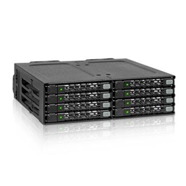 Imagem de ICY DOCK Gaiola traseira resistente ToughArmor MB998IP-B Full Metal 8 compartimentos 2,5" SAS/SATA SSD&HDD (7 mm) para compartimento externo de 5,25"