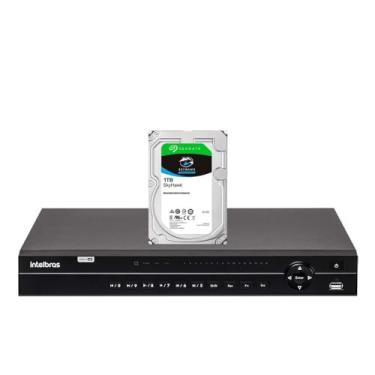 Imagem de Dvr Gravador Digital de vídeo Intelbras MHDX 1232 H.265+ 32 Canais 1080p Lite Detecção de veículos e pessoas + HD SkyHawk 1TB