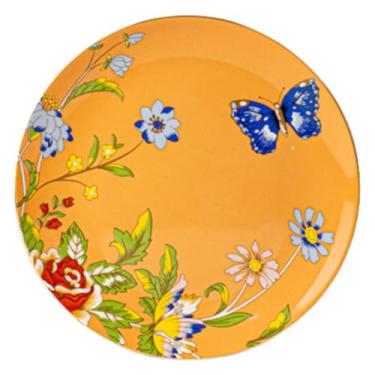 Imagem de THOMPSON - Prato de Sobremesa - Jardim Encantado Laranja - Porcelana - Moderno com tema de Jardim Encantado - Floral