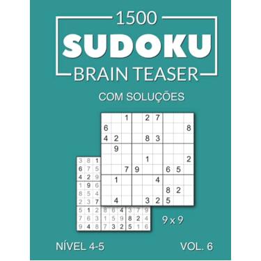 Imagem de 1500 Sudoku Brain Teaser 9x9 com soluções Nível 4-5 Vol. 6