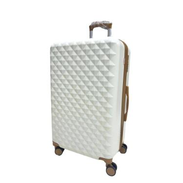 Imagem de Mala Média 23Kg Expansível Branca Diamond Ultra Leve Abs