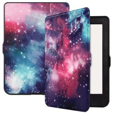 Imagem de ZZOUGYY Capa E-Reader para Kobo Nia 15.2 cm (versão 2020), ultrafina, leve, com função hibernar/despertar automática, capa de couro fólio para e-book Kobo Nia 2020 (Galaxy)