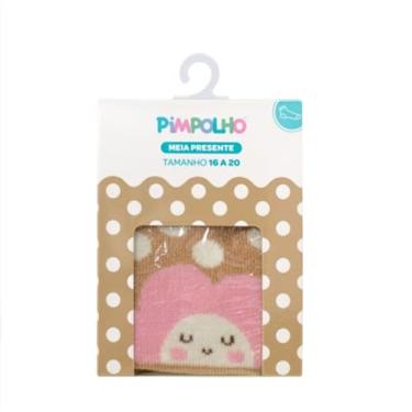 Imagem de Pimpolho Meia Presente Estampada Marrom