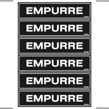 Imagem de Combo 6 Placas De Sinalização Empurre 30x7 Ekomunike - A-420 F9e