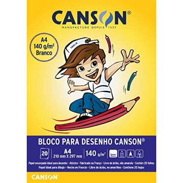 Imagem de Bloco Desenho A4 140g/m², Canson, 66667070, Branco, 20 Folhas