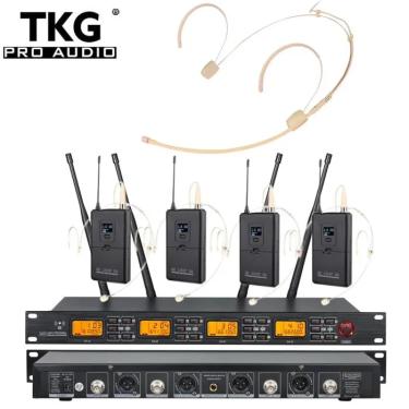 Imagem de Tkg 640-690mhz UR4000-H cabeça sem fio da frequência ultraelevada mic fone de ouvido microfone