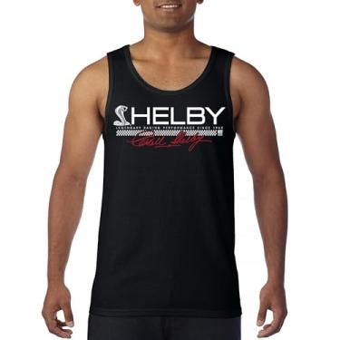 Imagem de Camiseta regata Shelby Legendary Racing Performance Since 1962 Mustang Cobra GT Muscle Car GT500 Powered by Ford masculina, Preto, M